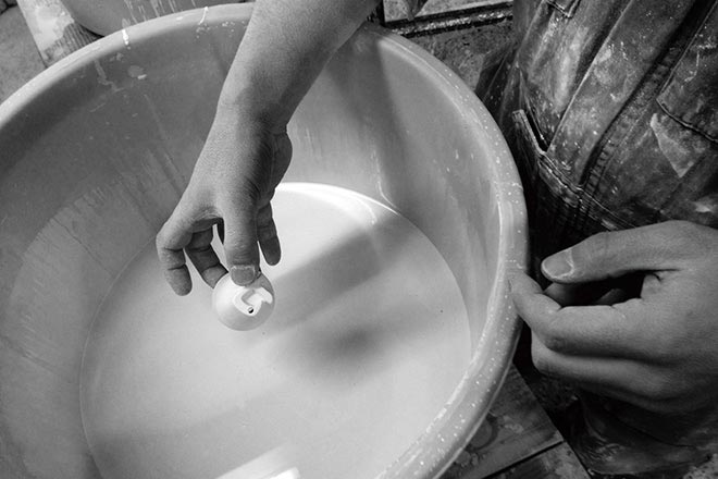 224porcelain(224ポーセリン) 備前吉田焼 ダイヤ彫 蓋物