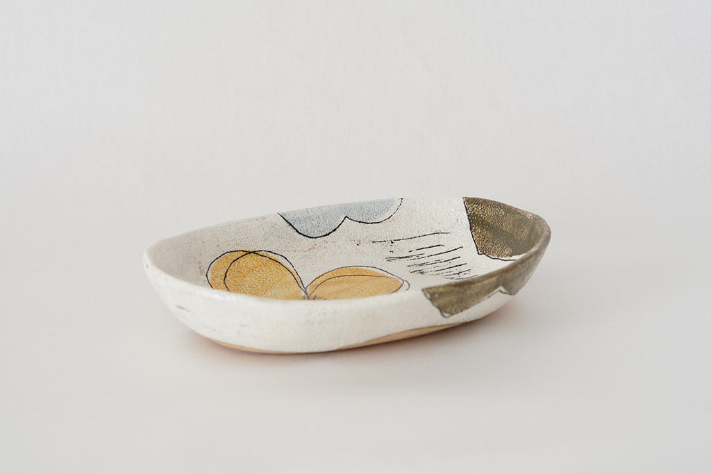 hapun pottery カレー・パスタ皿［楕円］