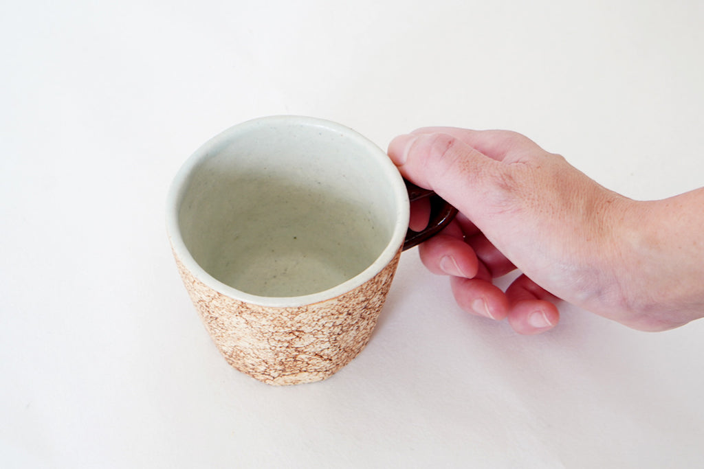 中川雅佳 ｜ コルク 面取コーヒーカップ 茶